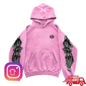 Warren Lotas Merch Store Three Reapers Hoodie Pink Grey