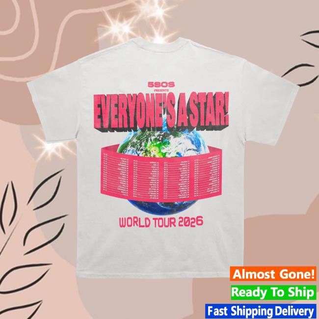 5 Seconds Of Summer Merch Store Everyone's A Star Photo White Tee 4 5 Seconds Of Summer Merch Store Everyone's A Star Photo White Tee