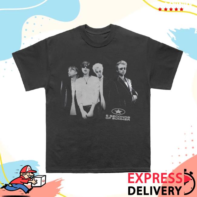 5 Seconds Of Summer Merch Store Portrait Live Faded Black Tee 3 5 Seconds Of Summer Merch Store Portrait Live Faded Black Tee