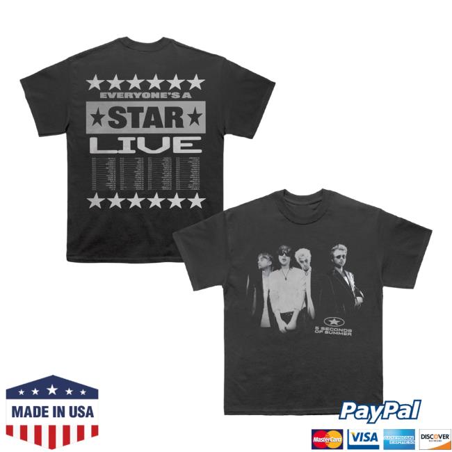 5 Seconds Of Summer Merch Store Portrait Live Faded Black Tee 5 5 Seconds Of Summer Merch Store Portrait Live Faded Black Tee