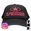 5 Seconds Of Summer Merch Store Star Pink Logo Trucker Cap 5 5 Seconds Of Summer Merch Store Star Pink Logo Trucker Cap