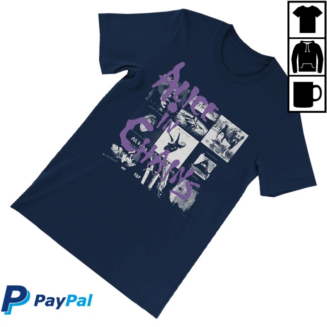 Alice In Chains Merch Navy Album Covers T-Shirt 3 Alice In Chains Merch Navy Album Covers T-Shirt