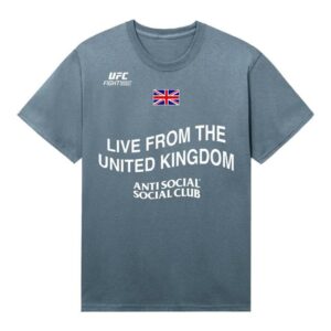 Antisocialsocialclub Merch Store Assc X Ufc Fight Night Tee Stonewashed Blue