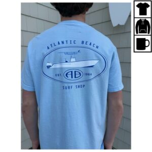 Atlantic Beach Surf Shop Merch Store Ab Center Console Tee
