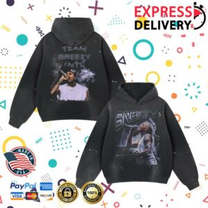 Chris Brown Merch Store Team Breezy Blindfold Hoodie