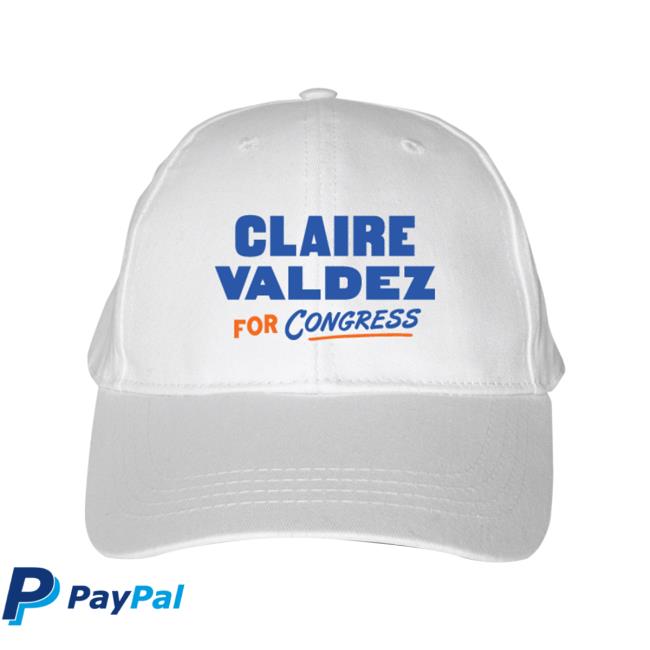 Claire Valdez For Congress Merch Store Claire Valdez White Baseball Cap