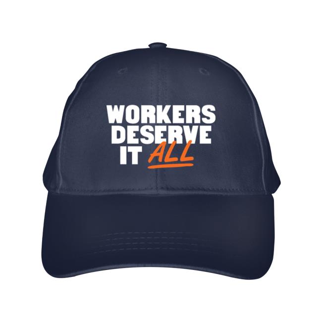 Claire Valdez For Congress Merch Store Workers Deserve It All Navy Baseball Cap