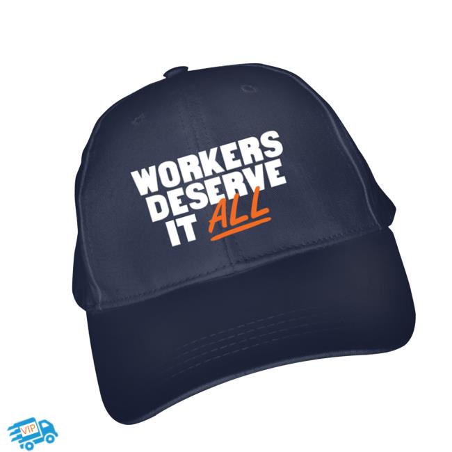 Claire Valdez For Congress Merch Store Workers Deserve It All Navy Baseball Cap