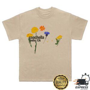 Coachella Store Merch Pressed Flowers 2026 Lineup Tee