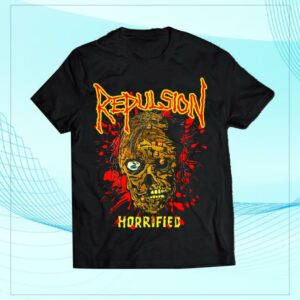 Deathrune Records Merch Store Repulsion Horrified W Backprint T-Shirt