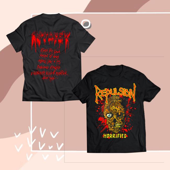 Deathrune Records Merch Store Repulsion Horrified W Backprint T-Shirt 5 Deathrune Records Merch Store Repulsion Horrified W Backprint T-Shirt