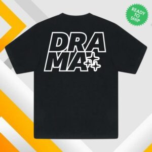 Drama Call Merch Store Outline 3Sta Stack Tee Black