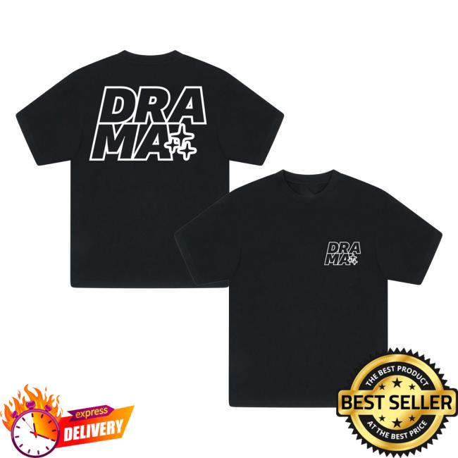 Drama Call Merch Store Outline 3Sta Stack Tee Black