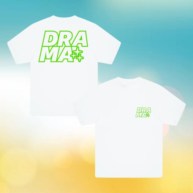 Drama Call Merch Store Outline 3Sta Stack Tee White