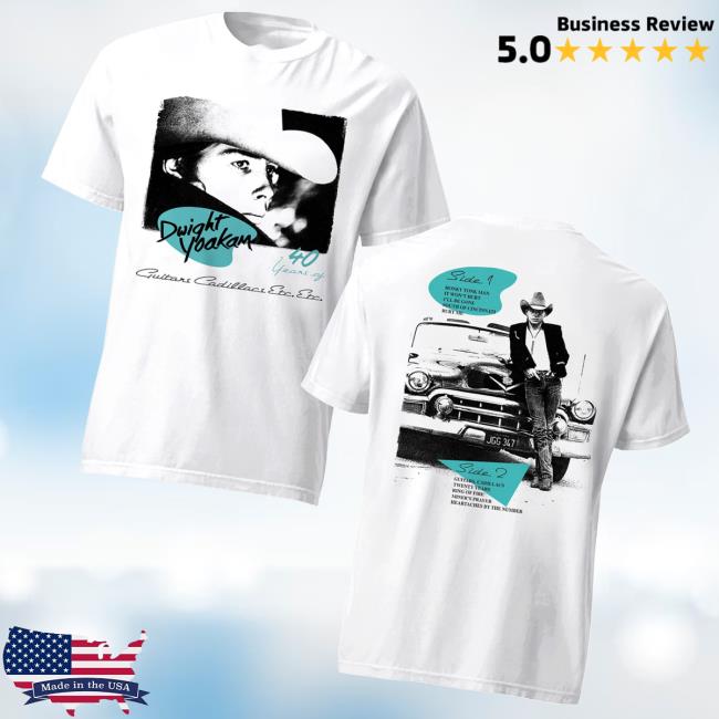 Dwight Yoakam Merch Store Guitars Cadillacs 40Th Anniversary T-Shirt 3 Dwight Yoakam Merch Store Guitars Cadillacs 40Th Anniversary T-Shirt