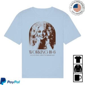 Family Store Merch Minimum Wage Dolly Blue Front Print Tee