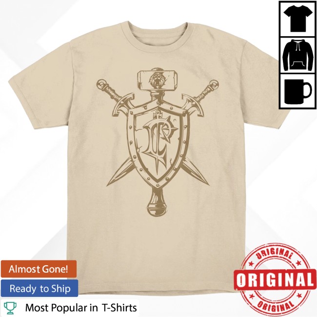 Gear Blizzard Merch World Of Warcraft Go With Honor Tan T-Shirt 3 Gear Blizzard Merch World Of Warcraft Go With Honor Tan T-Shirt