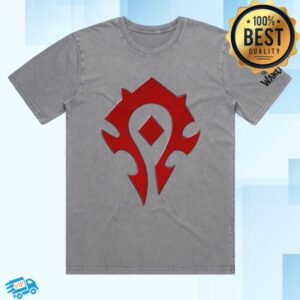 Gear Blizzard Merch World Of Warcraft Horde Icon Grey T-Shirt