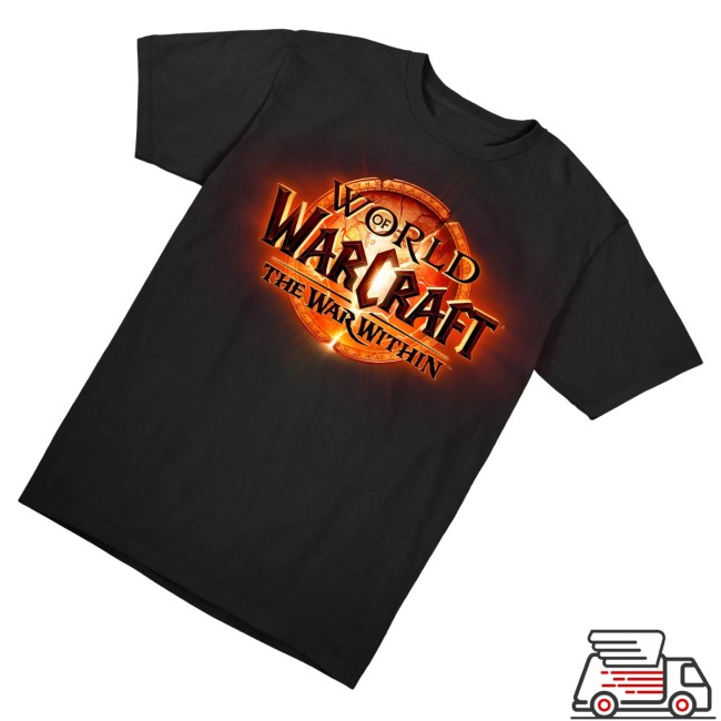 Gear Blizzard Merch World Of Warcraft The War Within Logo Black T-Shirt 3 Gear Blizzard Merch World Of Warcraft The War Within Logo Black T-Shirt