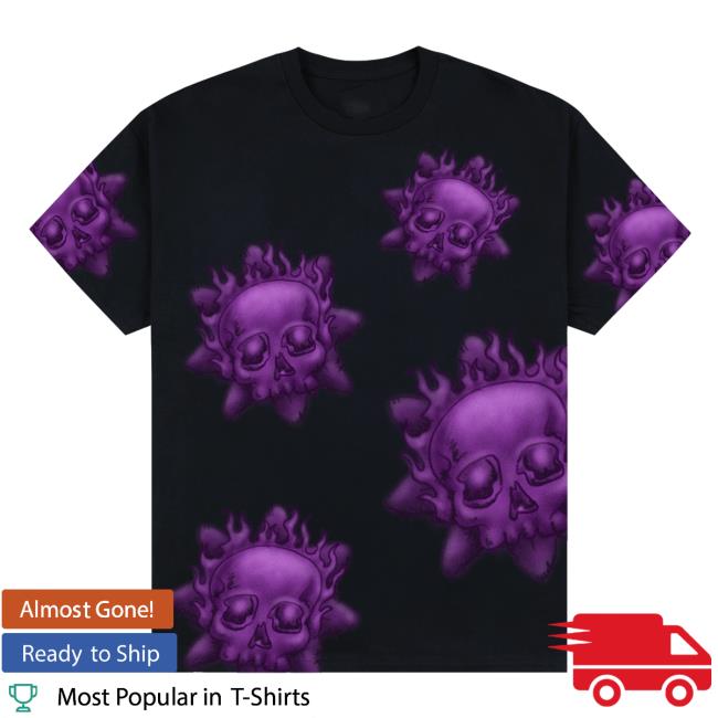 Glo Gang Worldwide Merch Store Skeletor Skull Tee Purple Black 3 Glo Gang Worldwide Merch Store Skeletor Skull Tee Purple Black