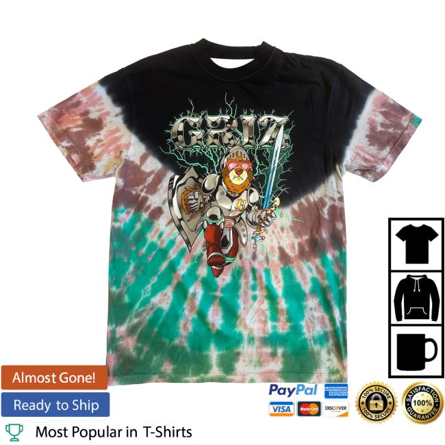 Griz Merch Store Griz Mr. B Armory Knight Tie Dye T-Shirt 2 Griz Merch Store Griz Mr. B Armory Knight Tie Dye T-Shirt