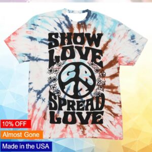 Griz Merch Store Griz Show Love Tee In Sky Clay Swirl Tie Dye