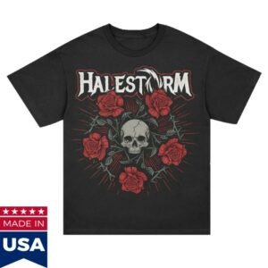 Halestorm Store Merch Penta Rose T-Shirt Black