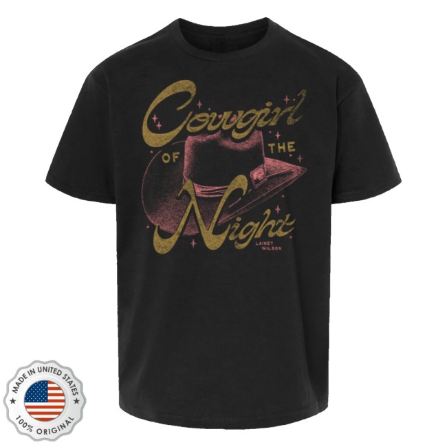 Lainey Wilson Store Merch Cowgirl Of The Night Youth T-Shirt 2 Lainey Wilson Store Merch Cowgirl Of The Night Youth T-Shirt