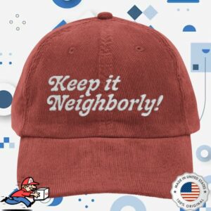 Lauren Pinkston For Tn Governor Merch Keep It Neighborly Vintage Corduroy Cap Embroidery