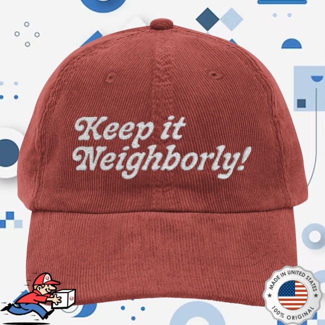 Lauren Pinkston For Tn Governor Merch Keep It Neighborly Vintage Corduroy Cap Embroidery