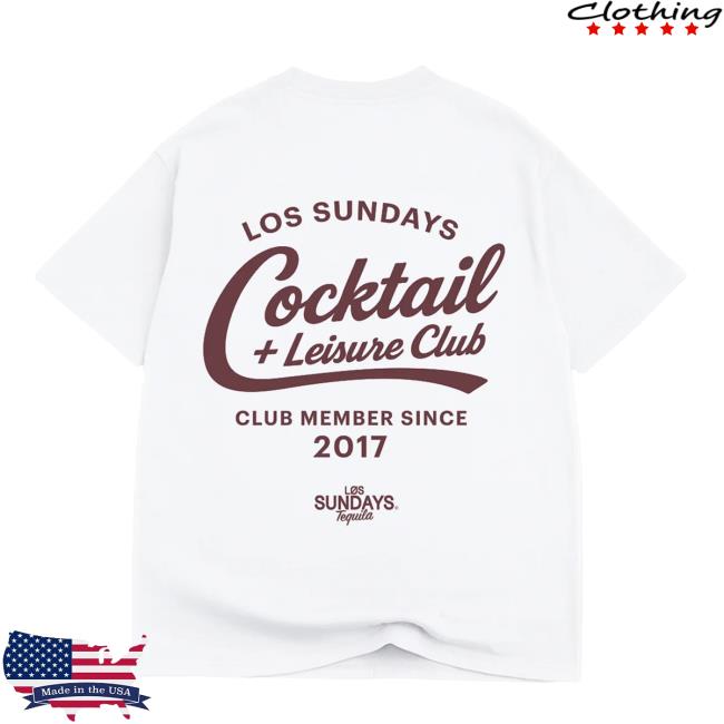 Los Sundays Merch Store The Cocktail & Leisure Tee Blanc White 4 Los Sundays Merch Store The Cocktail & Leisure Tee Blanc White