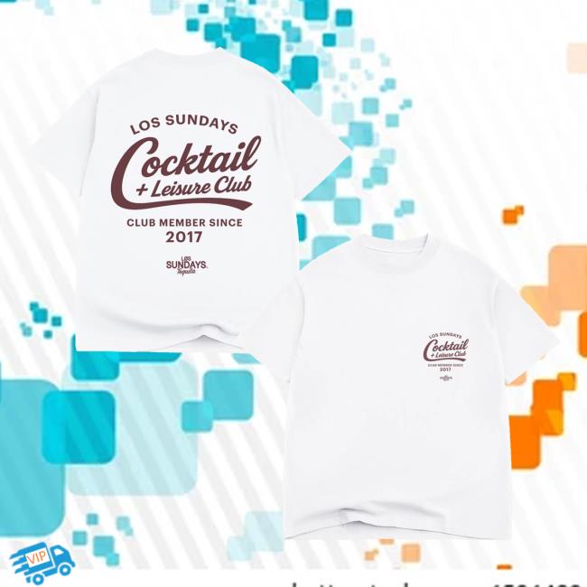 Los Sundays Merch Store The Cocktail & Leisure Tee Blanc White 5 Los Sundays Merch Store The Cocktail & Leisure Tee Blanc White