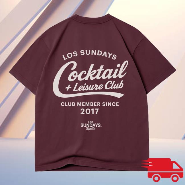 Los Sundays Merch Store The Cocktail & Leisure Tee Burgundy 4 Los Sundays Merch Store The Cocktail & Leisure Tee Burgundy