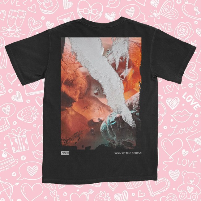 Muse Store Merch Will Of The People Cover Collage Black T-Shirt 3 Muse Store Merch Will Of The People Cover Collage Black T-Shirt