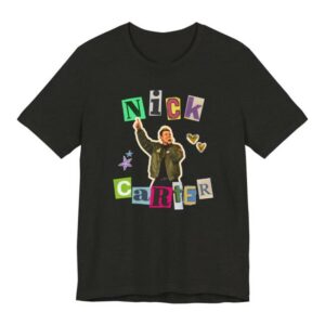 Nick Carter Merch Store Love Life Tragedy Old School Scrapbook T-Shirt
