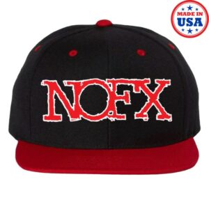 Nofx Store Merch Red Puff Print Snapback