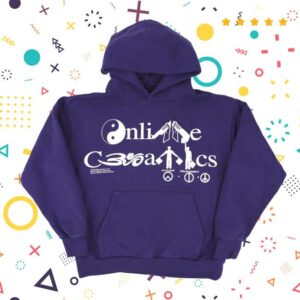 Online Ceramics Merch Store Peace Logo Purple Hoodie
