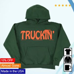 Online Ceramics Merch Store Truckin' Dark Green Hoodie
