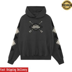 Red Leather Merch Store Black Leather Arrows Hoodie