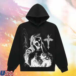 Section 8 Official Merch Store Sad Virgin Mary Black Hoodie