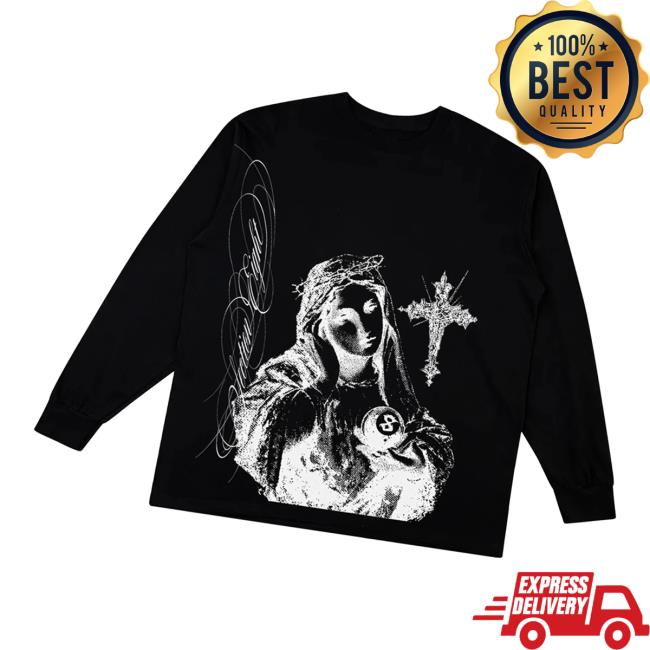 Section 8 Official Merch Store Sad Virgin Mary Black Long Sleeve 3 Section 8 Official Merch Store Sad Virgin Mary Black Long Sleeve