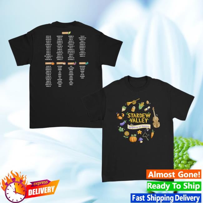 Stardew Valley Concert Merch Store Symphony Of Seasons Tour Black T-Shirt 5 Stardew Valley Concert Merch Store Symphony Of Seasons Tour Black T-Shirt