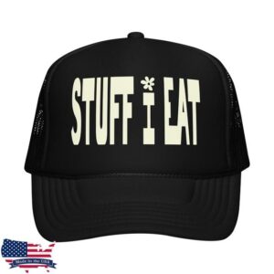 Stuff I Eat Merch Store Sie Foam Trucker Hat Black