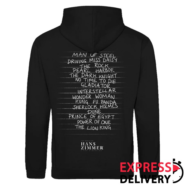 The World Of Hans Zimmer Merch Store Setlist Hoody Black 4 The World Of Hans Zimmer Merch Store Setlist Hoody Black