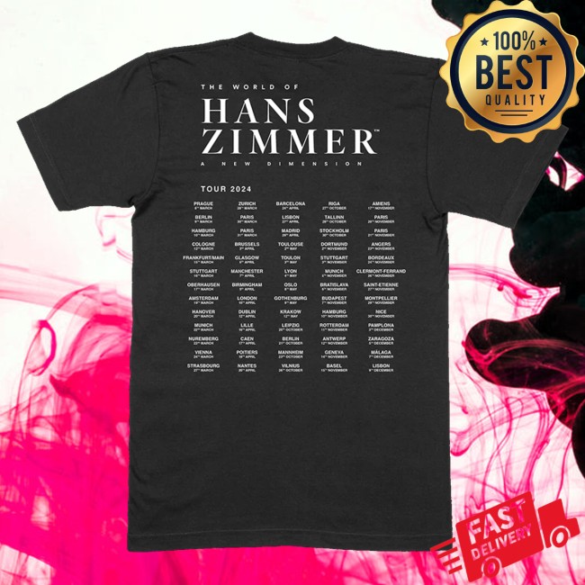 The World Of Hans Zimmer Merch Store Wohz 'Admat Tour' Black T-Shirt 4 The World Of Hans Zimmer Merch Store Wohz 'Admat Tour' Black T-Shirt