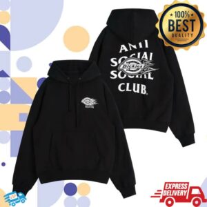 Anti Social Social Club Store Merch Assc X Dickies Flame Hoodie Black