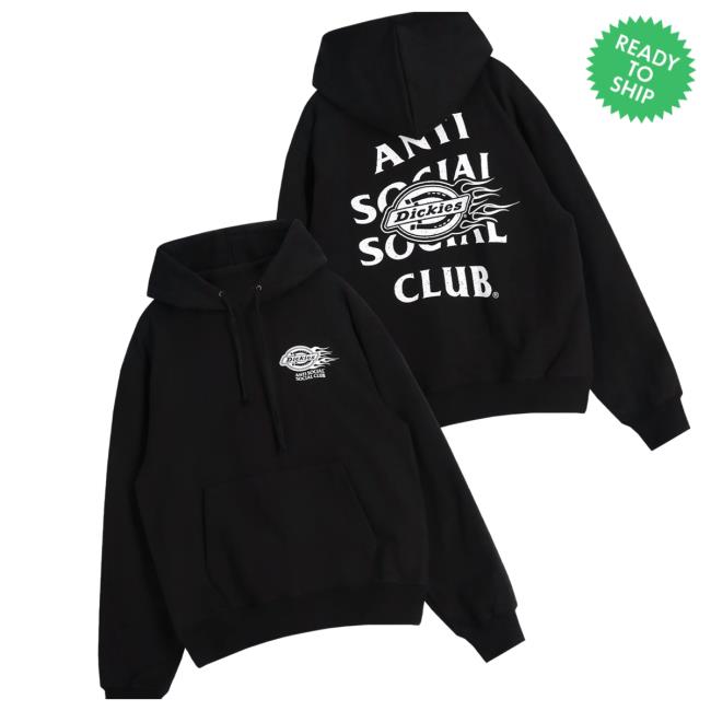 Anti Social Social Club Store Merch Assc X Dickies Flame Hoodie Black 3 Anti Social Social Club Store Merch Assc X Dickies Flame Hoodie Black