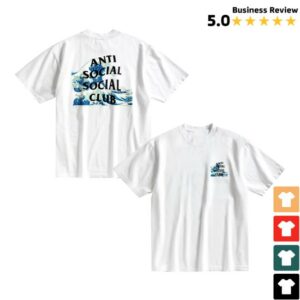 Antisocialsocialclub Merch Store Tonkatsu The Great Wave Tee White