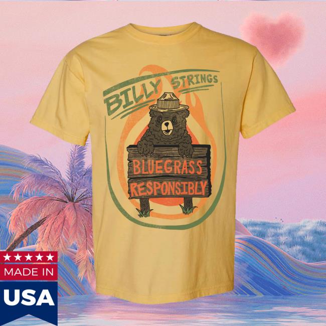 Billy Strings Merch Store Bluegrass Responsibly Tee 2 Billy Strings Merch Store Bluegrass Responsibly Tee