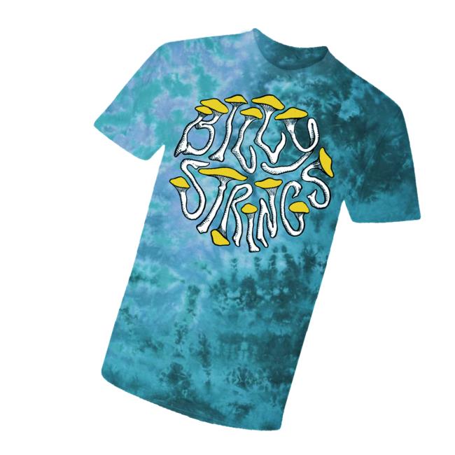 Billy Strings Merch Store Mushroom Logo Tie Dye Tee 3 Billy Strings Merch Store Mushroom Logo Tie Dye Tee